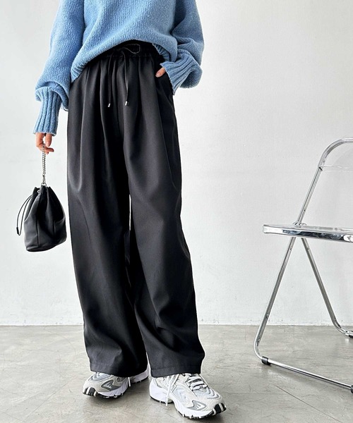 GeeRA（ジーラ） パンツ 「S〜3Lサイズ展開」上品見え！ウールライク