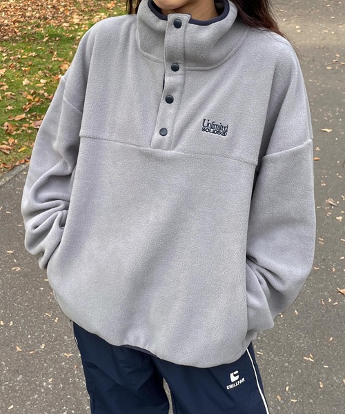 Libelice フリース・プルオーバー　ブラック&グレー XL フリースプルオーバー レディース : ZOZOTOWN Yahoo!店 - 通販