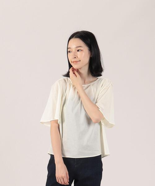 「To b. by agnes b.」 半袖カットソー 38 ホワイト レディース To b. by agnes 「To b.」 半袖ブラウス 38 ホワイト レディース