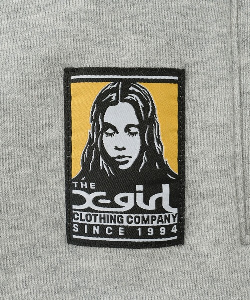 エックスガール スウェットトップス X-girl PATCHED LOGO HALF ZIP SWEAT TOP レディース ハーフジップスウェット セール】PATCHED LOGO HALF ZIP SWEAT TOP（スウェット）｜X