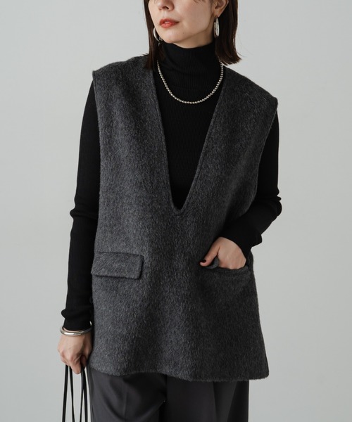 「LOUNGEDRESS」 ノースリーブブラウス FREE グレー レディース