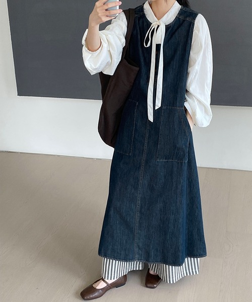 aimoha ワンピース ノースリーブデニムワンピース : ZOZOTOWN