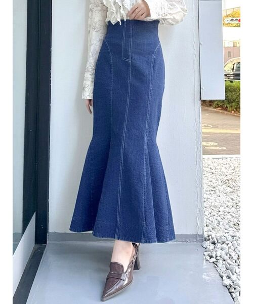 dazzlin スカート バックレースアップスイッチングマーメイド