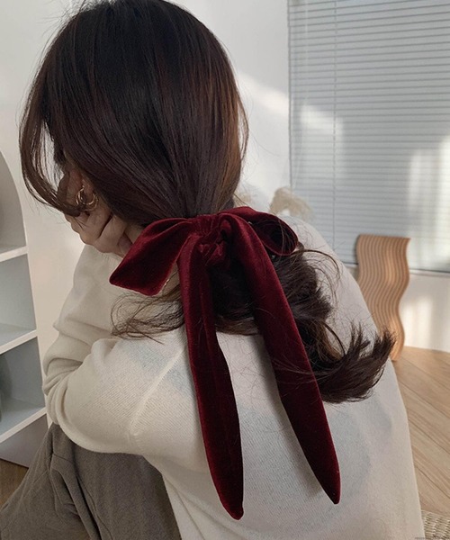 くしゅしゅリボン.。.:⋈* TONE SELECT GOODS シュシュ pur chouchou/ロング ベロア リボン