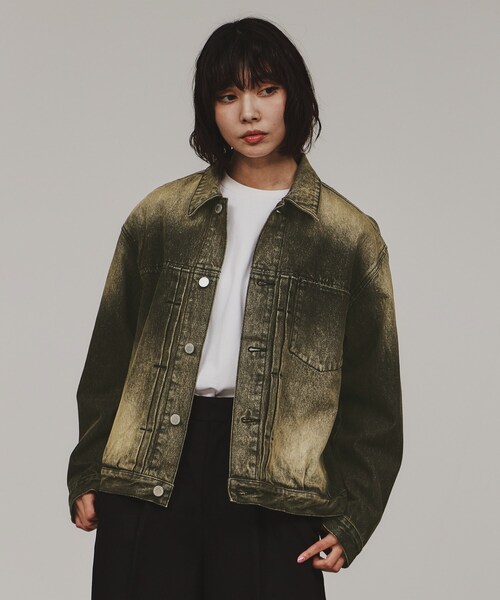 tk.TAKEO KIKUCHI デニムジャケット gジャン ウォッシュドカラー