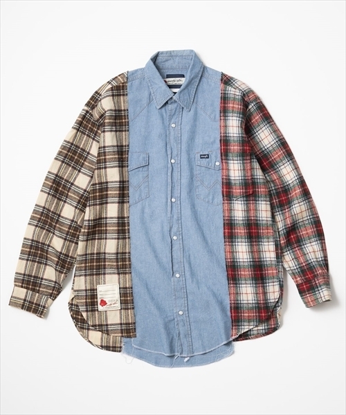 SEVESKIG 「SEVESKIG」 長袖シャツ「Wranglerコラボ」 X-LARGE レッド 