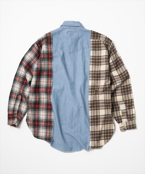 SEVESKIG 「SEVESKIG」 長袖シャツ「Wranglerコラボ」 X-LARGE レッド 