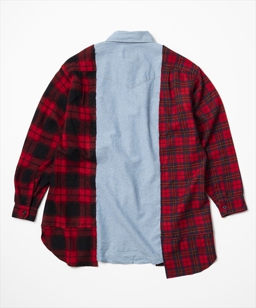 SEVESKIG 「SEVESKIG」 長袖シャツ「Wranglerコラボ」 X-LARGE レッド 