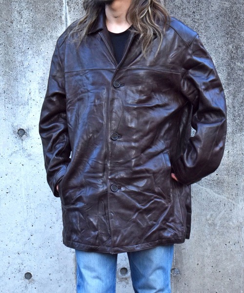 革ジャン ライダース 90-00's MARK NEW YORK レザージャケット メンズ