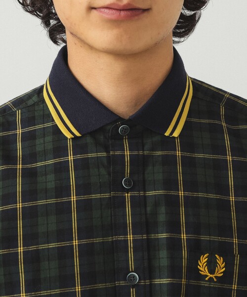 FRED PERRY シャツ 「別注」FRED / タータン リブカラーシャツ