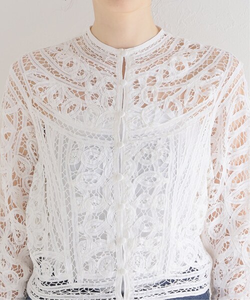 IENA LA BOUCLE ブラウス シャツ 「追加」IENA バテンレースブラウス 