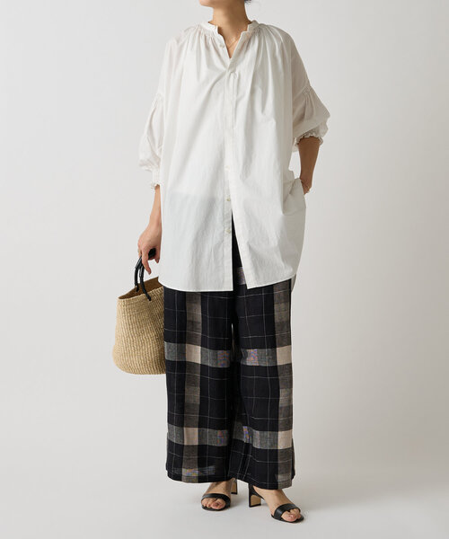 BEARDSLEY 2Way ワッシャーシャツ　カシュクールブラウス　白シャツ カシュクールビッグシャツ | BEARDSLEY(ビアズリー)レディース