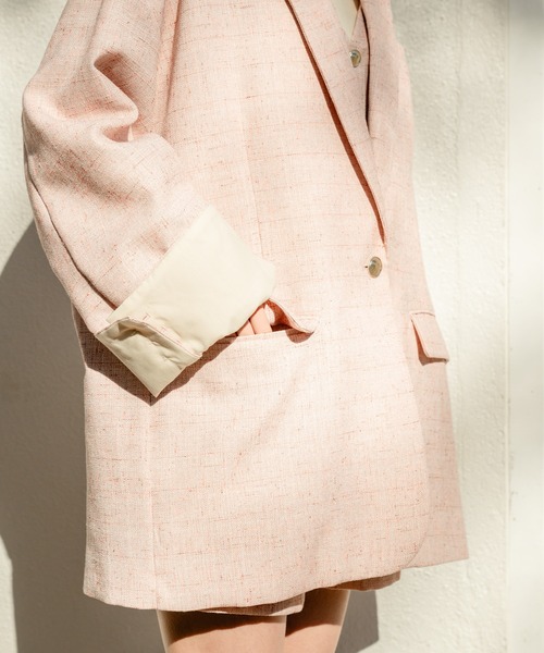 mideal ジャケット テーラードジャケット design tweed over