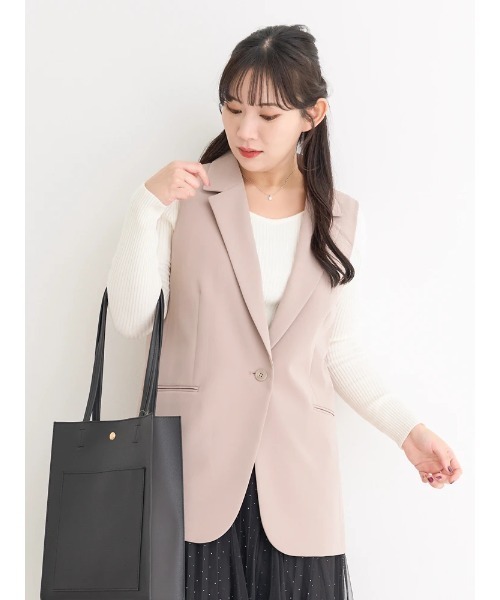 【値下げ】 ベスト ジレ Lサイズ ReーJ＆SUPURE（リジェイ＆スプル） uvカット ベスト ジレ 「大きい