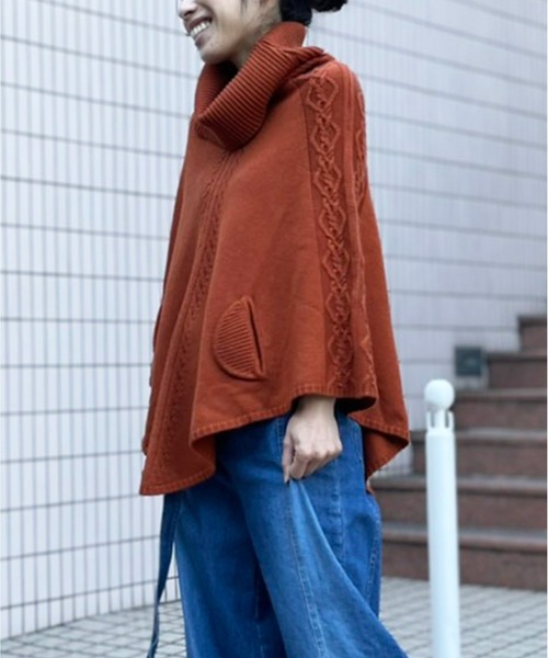 「AVIE」 ニットポンチョ 38 ブラック レディース_画像7