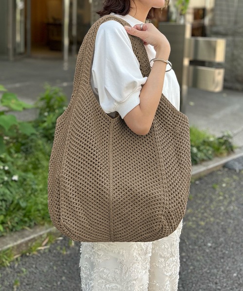 LOWO トートバッグ かぎ編みニットトートバッグ レディース : ZOZOTOWN LOWO トートバッグ かぎ編みニットトートバッグ レディース : ZOZOTOWN