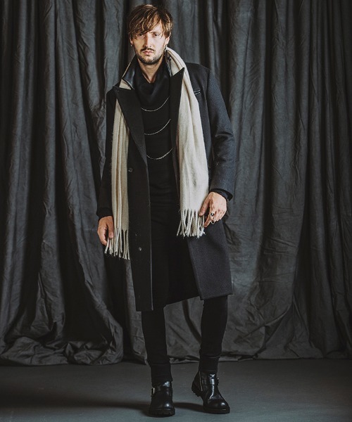 コート 表記なし ブラック メンズ NO ID.（ノーアイディー） チェスターコート 1 ブラック メンズ