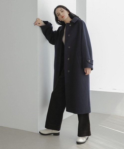 「LAKOLE」 ステンカラーコート MEDIUM ライトベージュ レディース_画像2