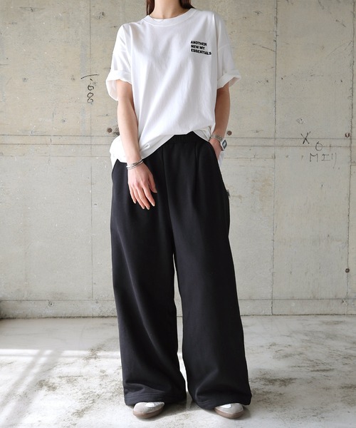 ANME ワイドパンツ スウェットパンツ ジャージ スウェットタックワイド