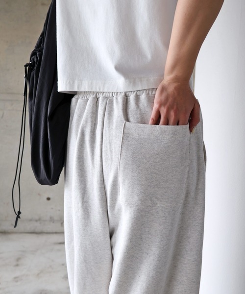 ANN DEMEULEMEESTER ワイドスウェットパンツ ANME ワイドパンツ スウェットパンツ ジャージ スウェットタックワイド