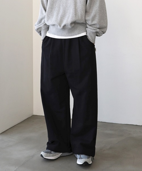 ANME スウェットパンツ ジャージ スウェットタックワイドパンツ