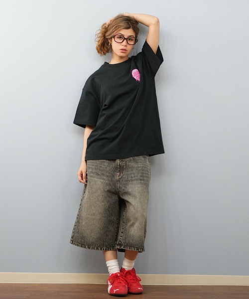 THRASHER（スラッシャー） ハーフパンツ ワイドパンツ ジーンズ デニム