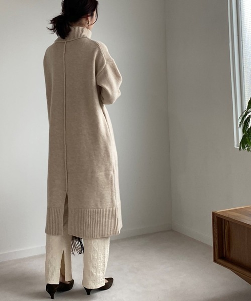 「DOUX ARCHIVES」 ニットワンピース FREE ブラウン レディース_画像3