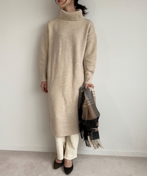 「DOUX ARCHIVES」 ニットワンピース FREE ブラウン レディース_画像5