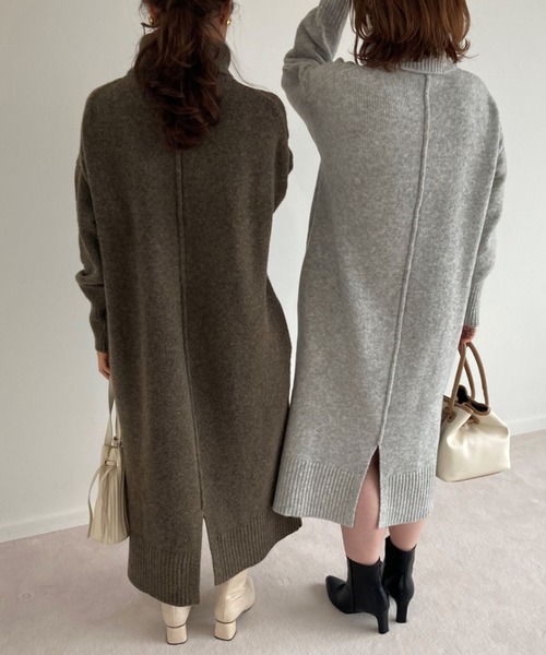 「DOUX ARCHIVES」 ニットワンピース FREE ブラウン レディース_画像8