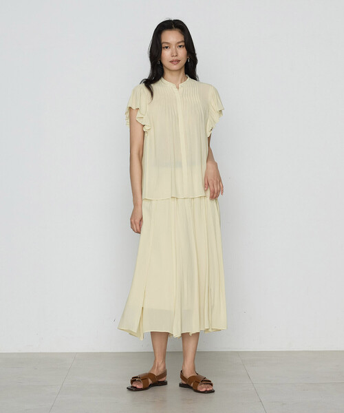 K．T キヨコ タカセ（K．T KIYOKO TAKASE）/〔 TALLサイズ 〕 【セットアップ対応】シャンブレーカッセン ブラウス K.T KIYOKO TAKASE（K.T キヨコ タカセ） ブラウス シャツ