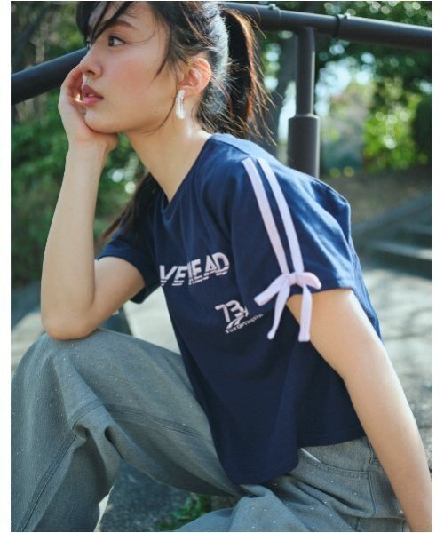 LOVETOXIC tシャツ 「LTXC」「吸水速乾/さらさら」袖リボンゲームT