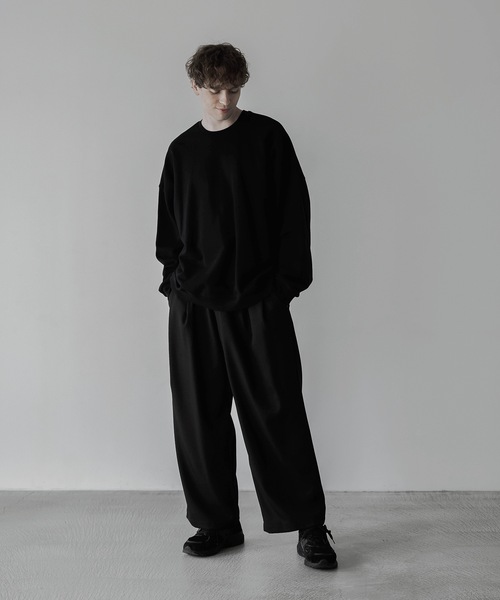 「remer」 スウェットカットソー SMALL ブラック メンズ