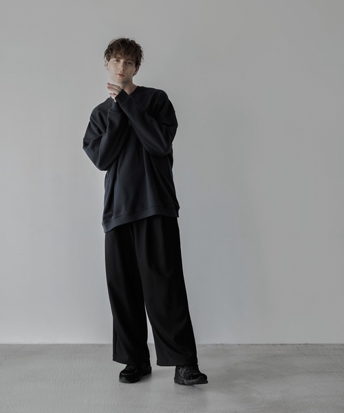 「remer」 スウェットカットソー SMALL ブラック メンズ