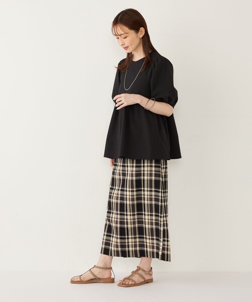 ブラウス シャツ 「洗える」ランタンスリーブ シャツ レディース evernavy ブラウス シャツ ランタンスリーブブラウス レディース