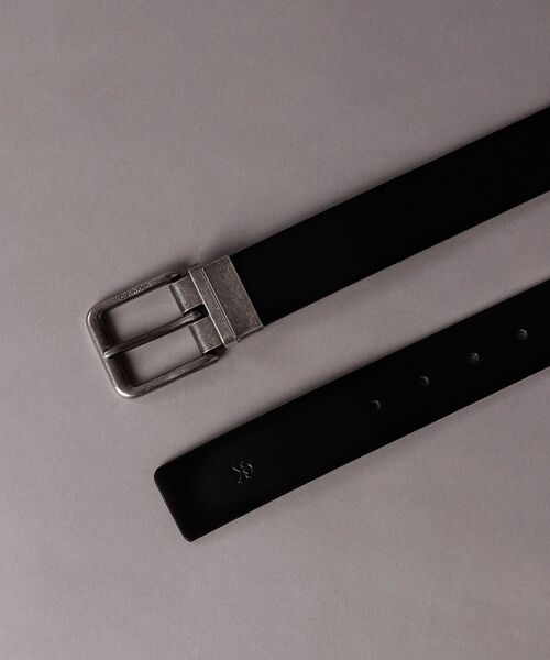   ブラックレザーリバーシブルベルト35mm Calvin Klein（カルバン・クライン） ベルト ブラックレザー