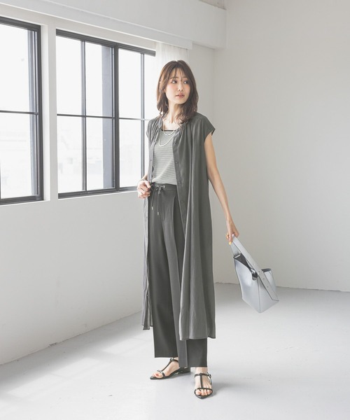 GLOBAL WORK ＊エアリーリラックスノースリーブワンピース GLOBAL WORK ワンピース エアリーリラックスノースリーブ