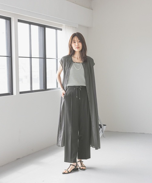 GLOBAL WORK ＊エアリーリラックスノースリーブワンピース GLOBAL WORK ワンピース エアリーリラックスノースリーブ