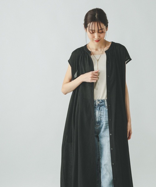 GLOBAL WORK ＊エアリーリラックスノースリーブワンピース GLOBAL WORK ワンピース エアリーリラックスノースリーブ