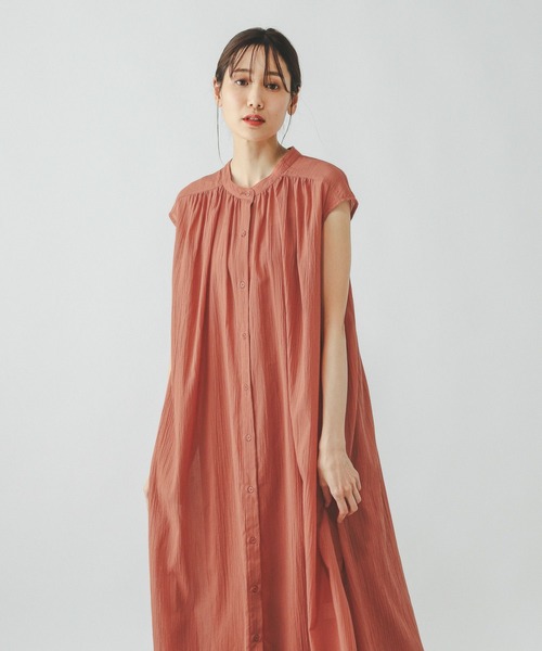 GLOBAL WORK ＊エアリーリラックスノースリーブワンピース GLOBAL WORK ワンピース さらさらリラックスノースリーブ