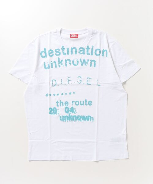 DIESEL ホワイト 半袖Tシャツ DIESEL PayPay最大12% FINAL SALE ディーゼル メンズ Tシャツ T