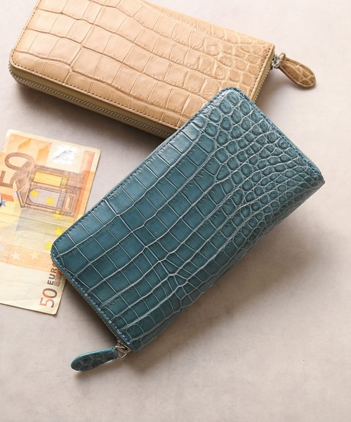 長財布 財布 クロコダイルレザー 長財布 マット加工 レディース メンズの画像