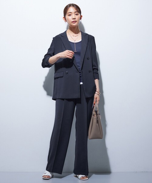 【未使用】24SS INDIVI 15号 3L 薄手 ダブルジャケット UV INDIVI（インディヴィ） ジャケット テーラードジャケット 入学式