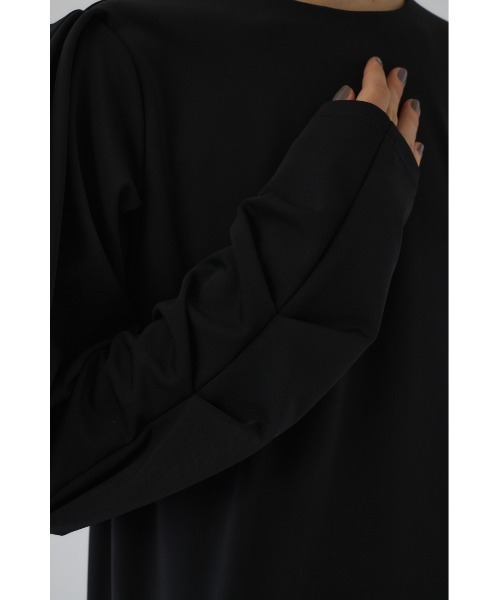 RIM.ARK ワンピース Drape sleeve cut dress ドレープスリーブカット