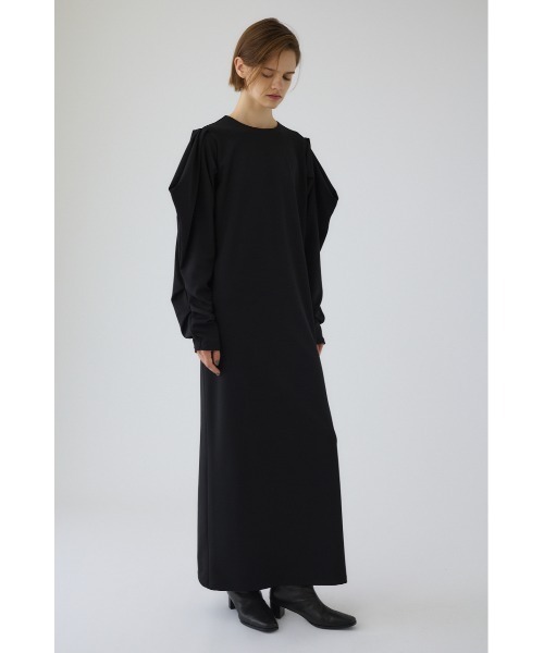 RIM.ARK ワンピース Drape sleeve cut dress ドレープスリーブカット