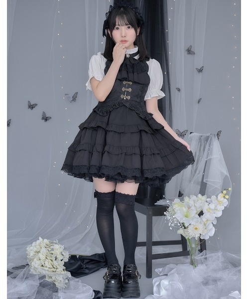 ワンピース lillilly rib frill onepiece One-piece | lilLilly official webstore