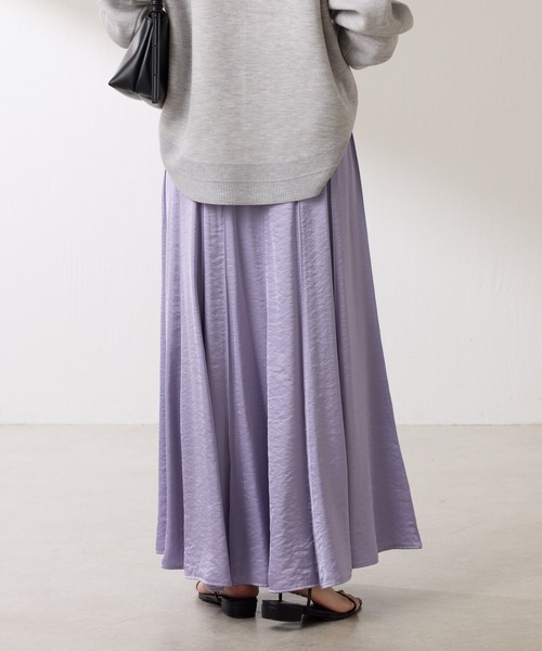COLLAGE GALLARDAGALANTE サテンスカート COLLAGE GALLARDAGALANTE スカート シルキーサテンフレア