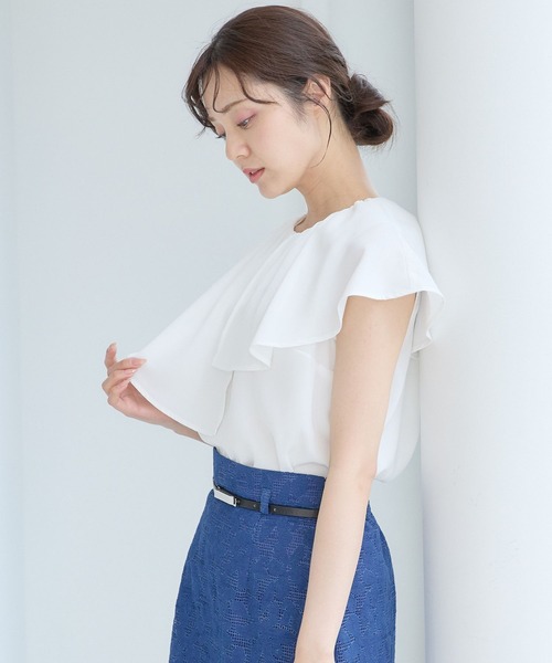 ブラウス シャツ アシメフリルブラウス577651 レディース Andemiu ブラウス シャツ アシメフリルブラウス577651