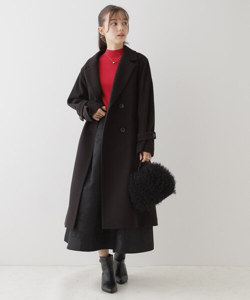 「couture brooch」 チェスターコート 42 ブラウン レディース_画像2