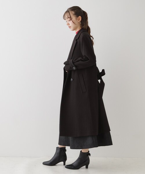 「couture brooch」 チェスターコート 42 ブラウン レディース_画像3