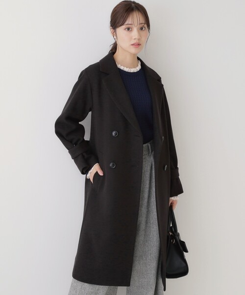 「couture brooch」 チェスターコート 42 ブラウン レディース_画像9